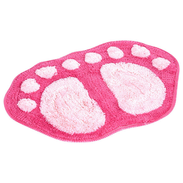 Myk, sklisikker, vannabsorberende dørmatte for soverom, bad, 58,5 * 38 cm, rosa