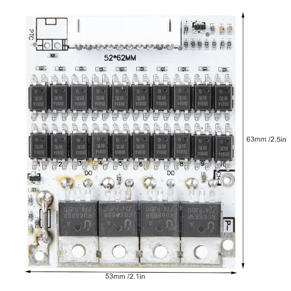 40A 10S 36V Litiumbatteri Beskyttelseskort BMS PCB med Balansert Lading