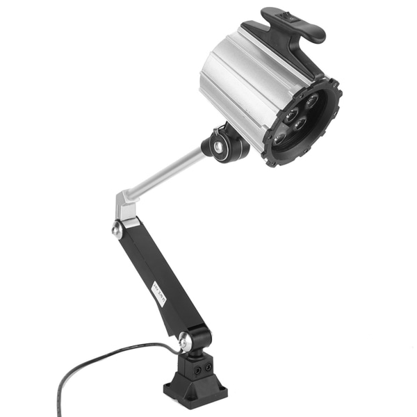 LED-arbetslampa med lång arm, justerbar, flerfunktionell, med skruvfixering för svarv CNC-fräsmaskin 7W 24V