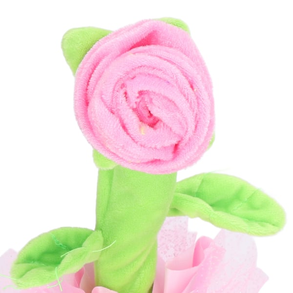 Syngende Blomst Simulering Lydinnspilling Gjentakende Elektronisk Dansende Snakk Rose Blomst Leke for 3 År Gammel og Eldre Rosa