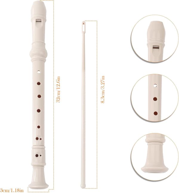 Children's Flute with Cleaning Rod Soprano Flute German Style