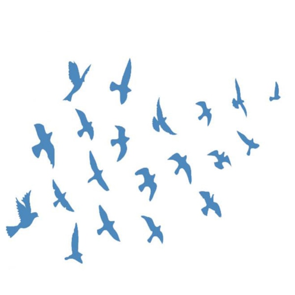 Blue Sea Birds Väggdekal Djurklistermärke för vardagsrummet