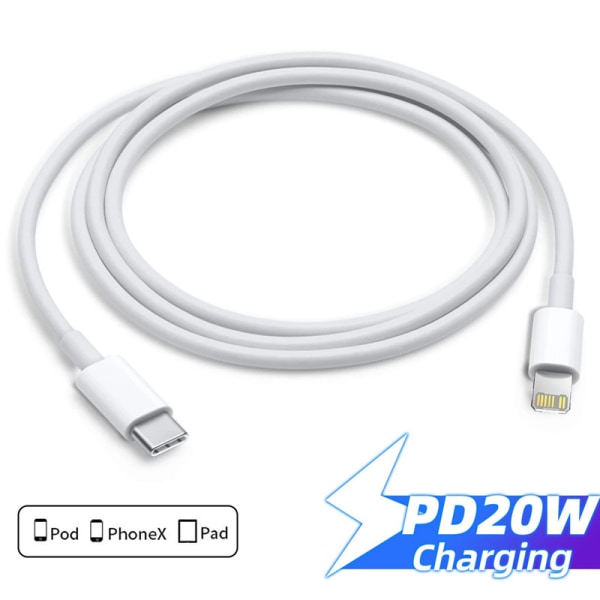 Cabo APPLE MX0K2ZM/A (USB-C - Lightning - 1 m - Branco)