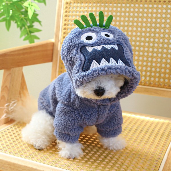 Hundkläder Hundtröja Tartan Rutig Hundhoodie, Stickad Hundkläder för Små Hundar Pojke, Husdjurströja med Huva, Katt Fleecefodrad Vinterkläder
