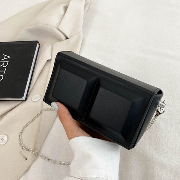 Sommarnyhet - En axel crossbody väska i chokladstil, liten fyrkantig väska för kvinnor