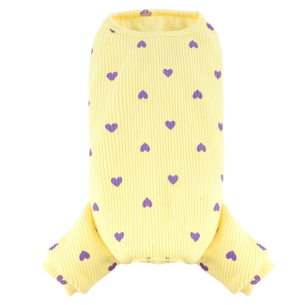 Ribbepyjamas for Hund Katt Søt Hund Onesie Ermeløs 2 Ben Katt Skjorter for Sommer Jumpsuits Pustende Kjøling