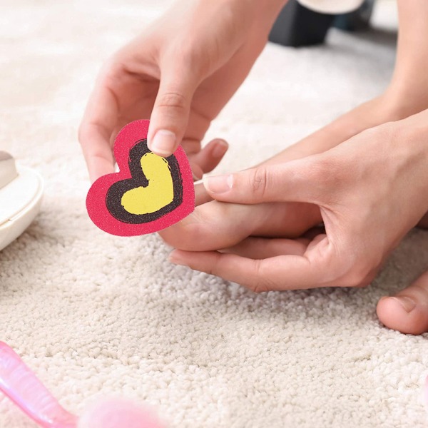 10 stk Hjerteformede Neglefiler Manicure Værktøj Søde Neglefiler Dobbeltsidet Trim og Gnid Strimler