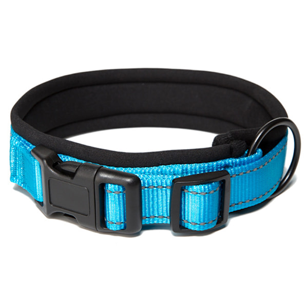 Reflekterende nylon hundekrage med pustende neoprenpolstring, justerbar