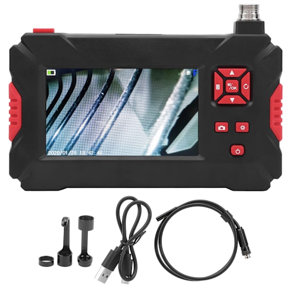 P30 8mm 1080P Industriel Endoskop med Dobbelt Linse og 4,3 tommer LCD Skærm Justerbar 8+1 Lys (1 m / 3,3ft)