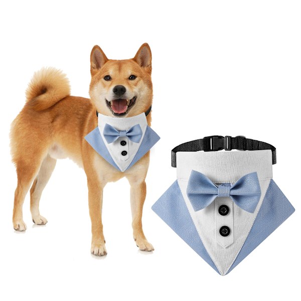 Formel Hundetuxedo Bryllupshund Bandana Halsbånd Hund Halsbånd med Sløjfe Justerbar Hund Sløjfe til Lille Mellemstor Stor Kæledyr