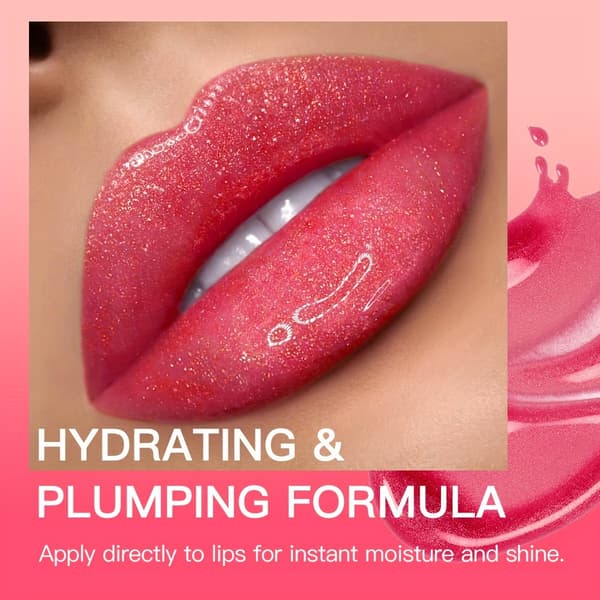 Flytende lipgloss, leppefarge, leppeleire, leppestift, leppebalsam, speilblank leppestift, sminke LG2582B