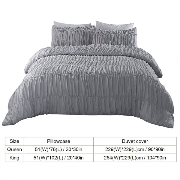 3-delat Modern Polyester Sängklädesset med Kuddfodral och Täcke (King)