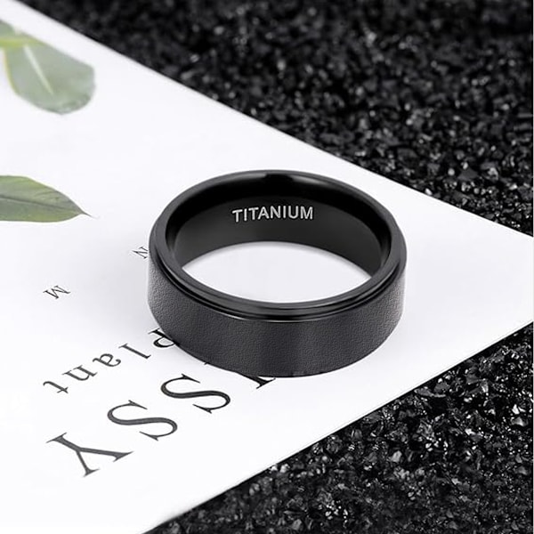 6 mm titanring, slät kupol, högglanspolerad, bekväm passform, bröllopsband, storlek 8-11