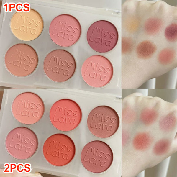3-pack puderrouge-palett, kontur- och highlighter-puderrouge-palett matt puderrouge