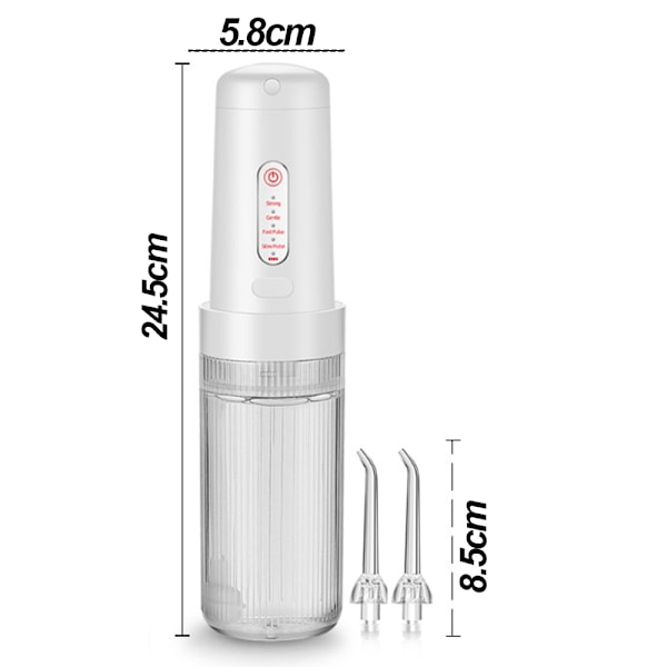 Vattenflossare för tänder, Oral Irrigator, Bärbar och Uppladdningsbar för Hem & Resa