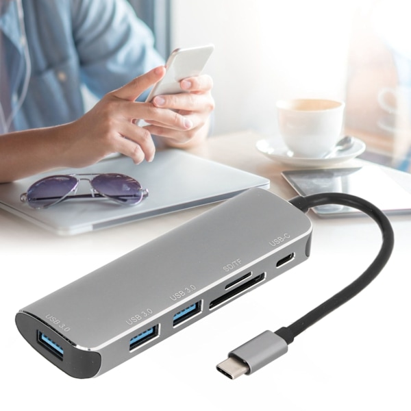 ONTEN Expansionsdock USB C till USB3.0 Typ C Snabbladdning Multifunktionell Dockningsstation
