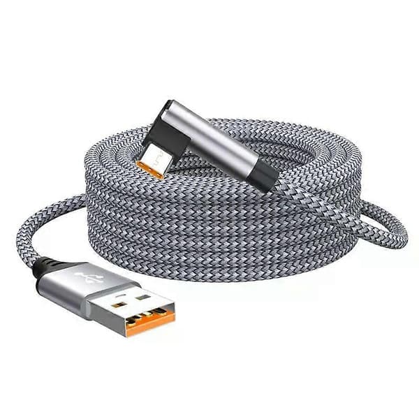 2m 3m 5m 8m USB Type-C -pikalatauskaapeli Samsungille, Xiaomille, Oppolle, OnePlusille, VR-kameralle, datakaapeli, harmaa Grey 3m