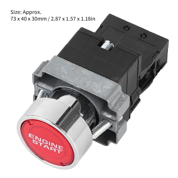 Tændingsswitch Motorstarter 12V 10A LED Bilmodifikationsknap OneKey Start Push