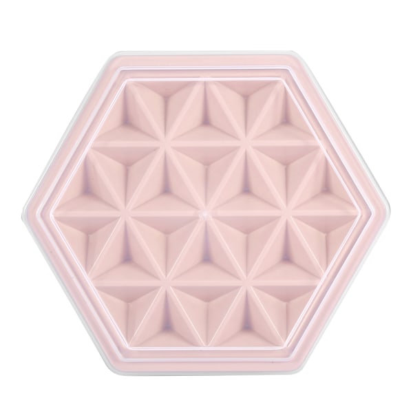 24 Grids Hexagon Ice Cube Mould med Dammtät Cover Förvaring