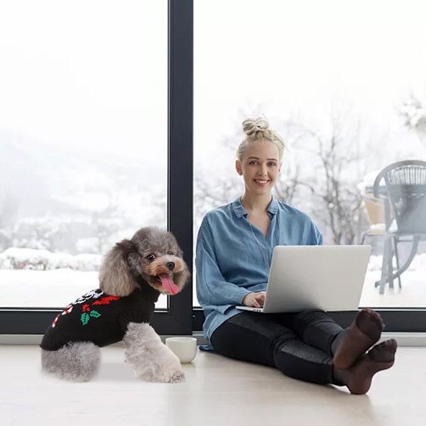 Hundejuletrøjer Kæledyrs Vinterstrikketøj Jule Tøj Klassiske Varme Frakker Trøje til Hvalp