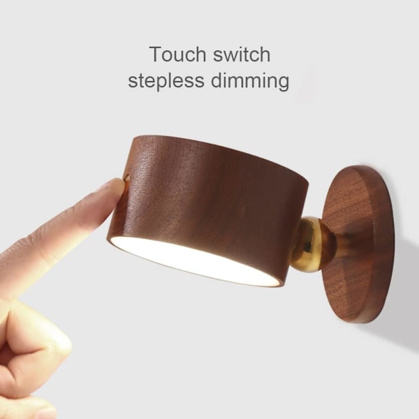 LED vägglampa, trådlös, USB-laddning