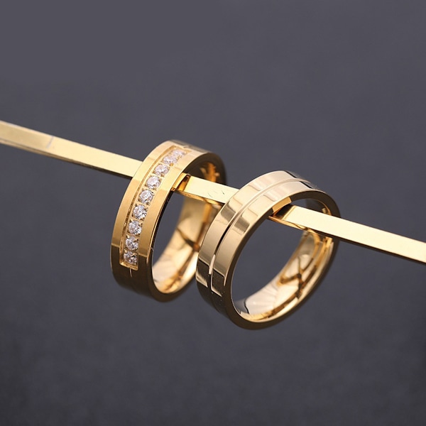 6mm Titanringar för män Kubisk Zirkonia Evighet Vigselring Kvinnor Högpolerad Komfort Passform Storlek 6-9