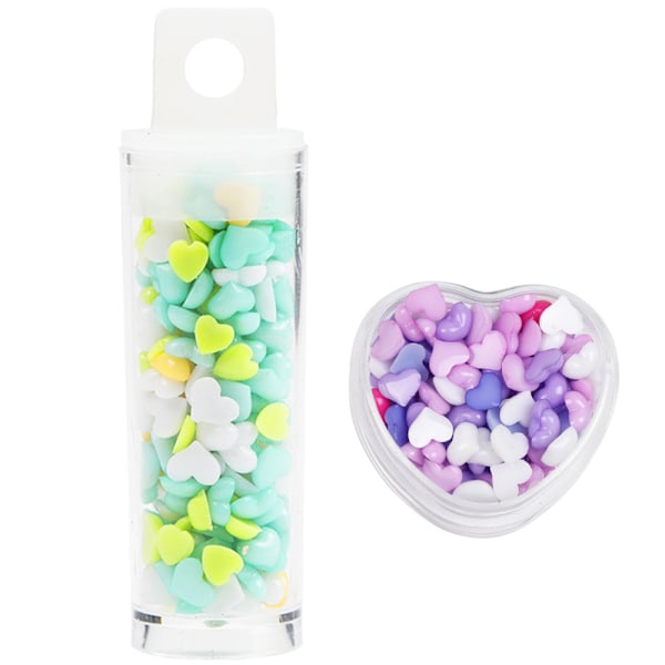 Hjärta 3D Nagelkonst Charm, Resin Ljusförändrande Nageldekaler för Akryl Nagelkonst Tillbehör, Hjärta Kärlek Nagelcharm Design för Kvinnor Nagelkonst