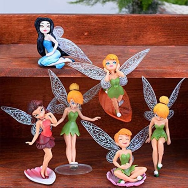 Miniatyrfigurer av älvor, tillbehör, planteringskrukhängare, dekorationer, älvor, blomkrukor, hartsfigurer, änglar, tillbehör, prydnader