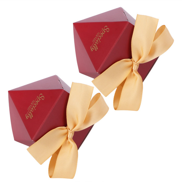 25 uppsättningar Candy Box Cookies presentförpackning med band för födelsedag