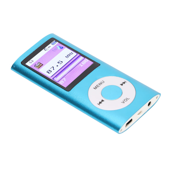 MP3-spelare 1,8 tum färgskärm Multifunktionell bärbar MP3-musikspelare Blå
