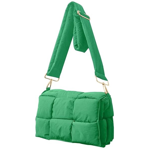 Quiltad Tote Bag för Kvinnor Puffer Bag Quiltad Väska Puffer Axelväska Nylon Vadderad Vävd Handväska Designer Crossbody Dupes Kvinnor Dun Plånbok