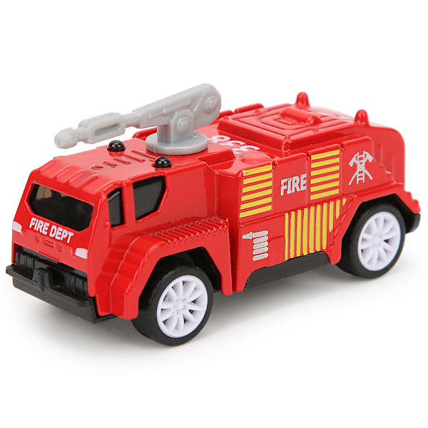 4 stk Boks 1/60 Høy Simulering Trekk Tilbake Legering Bilmodell Barn Leke Samling (Type B Brannbil)