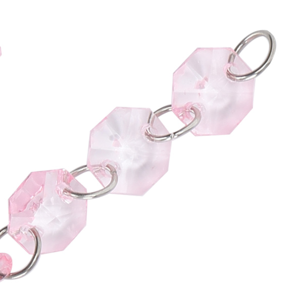 10 st Kristallhänge Konisk Akrylmaterial Oregelbunden Pärlor Ornament DIY Lamp Dekoration Rosa