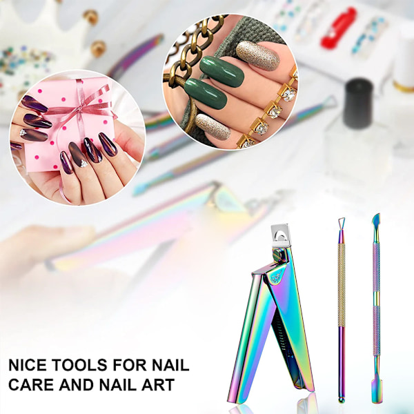 Nagelklippare, Spetsknivset, Nagelbands-pusher, Manikyrtillbehör