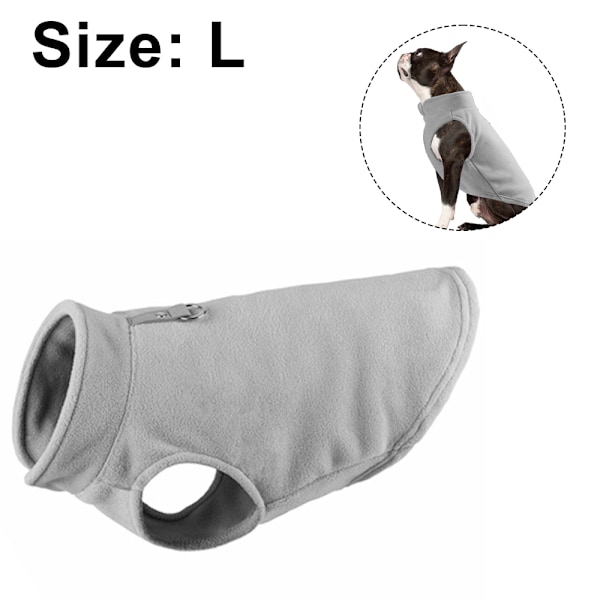 Lämmin fleece-koirantakki O-rengas-hihnan kanssa - Talvikoiran pusero pienille koirille - Kylmään säähän tarkoitetut koiranvaatteet