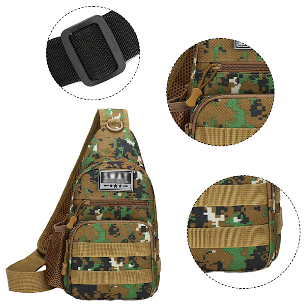 Pakkbar liten crossbody-ryggsekk for fotturer og reiser