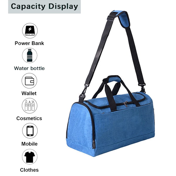 Gym Rejsetaske, Vandafvisende Carry-on Duffel Taske til Rejser for College Studerende