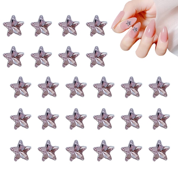 100 stk. Neglekunst Rhinestones Stjerneformede Ædelstene Negle Charms Glaskrystaller