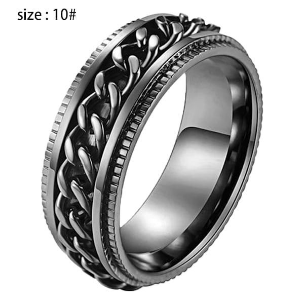 Rustfrit stålring med 8 mm drejelig ring