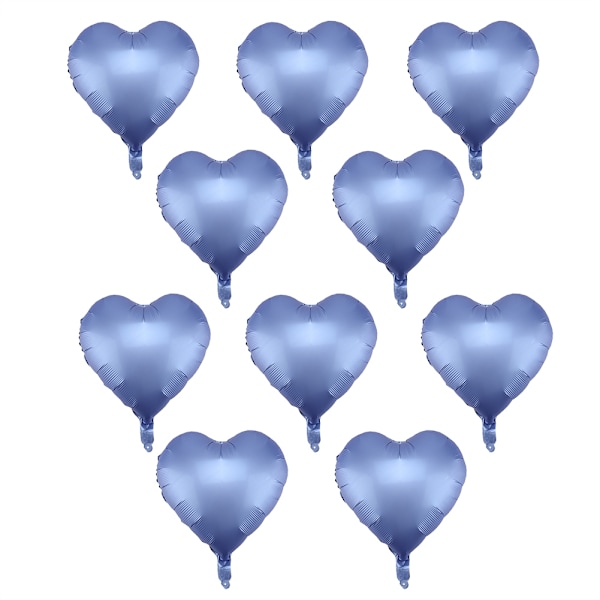 10 stk. 18\" Multifarvede Hjerteformede Latexballoner Bryllupsfest Dekoration Ballon (blå)