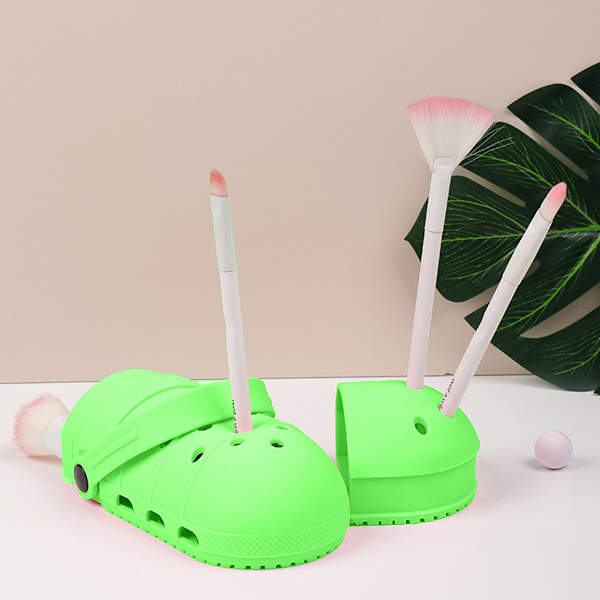 Makeup Penselholder i Silikon - Rejseetui til Makeupbørster, Blød og Elegant Organizer til Makeupværktøjer til Rejser