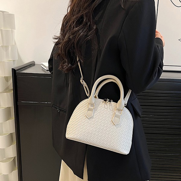 Vårnyhet retro bärbar skalväska konstläder axel crossbody väska