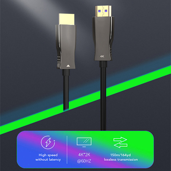 4K HD Multimedia Interface-kabel 18Gbps Optisk HD Multimedia Interface till HD Multimedia Interface Kabel 10m / 32.8ft