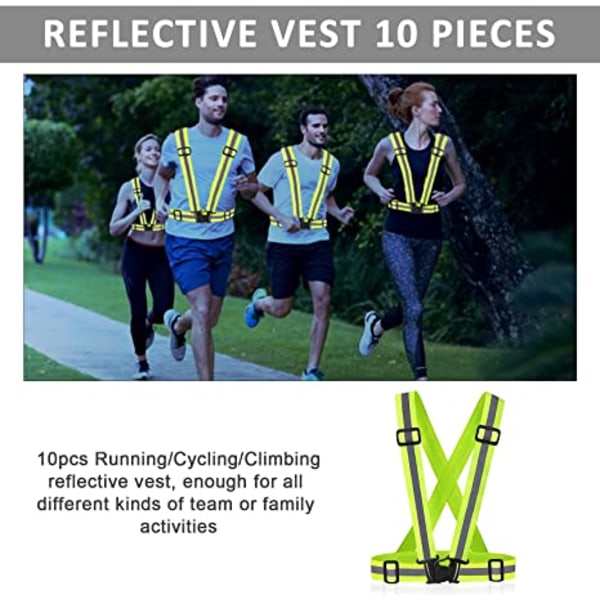 Heijastava Liivi Unisex Varoitusliivit Säädettävät Laser-Turvavöitä Yöjuoksuun Pyöräilyyn Joggaamiseen Kävelyyn
