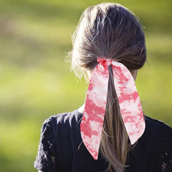3-pack Hårscarf Scrunchies för Kvinnor Knuten Rosett Hårsnoddar Elastiska Band Satin Hårscarf Scrunchy
