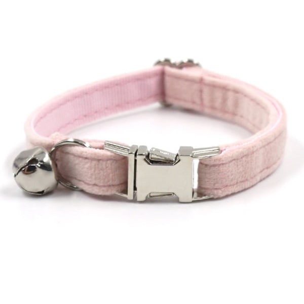 Fjärilshundhalsband, 7 klassiska enfärgade färger, mjukt bomullsjusterbart husdjurshalsband för små till medelstora hundar