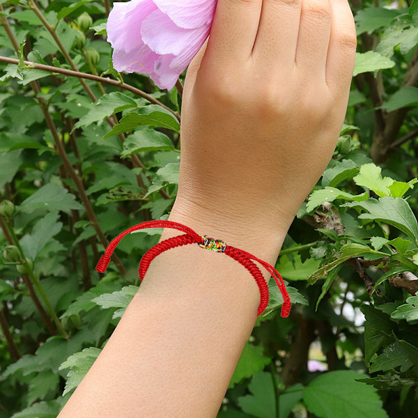 4 stk Lykke Mini Tauverk Buddhistisk Håndlaget Knute Armbånd, Tilbehør for Kvinner og Tenåringsjenter