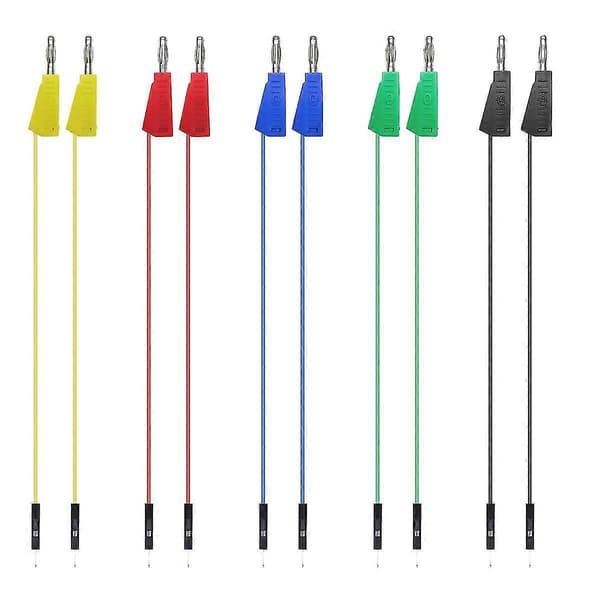 Goupchn Stabelbare bananstik til breadboard, han-jumperkabler, bløde fleksible silikone testledninger til elektrisk testning P1532