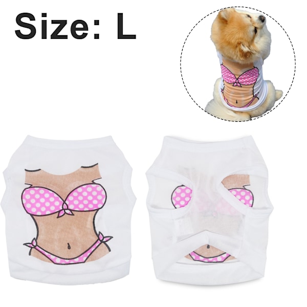 Hunde-T-skjorte Valpesweatshirt Kjæledyr uten ermer Vest Hunn Valp Doggy Bekledning Myk Søt Katt Hundeklær
