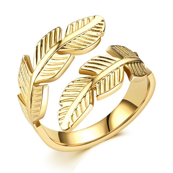 Moderigtig fjer ring, rustfrit stål ring